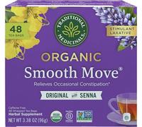 Traditional Medicinals Tè, Organico Liscio Move, Allevia Stitichezza Occasionale, Senna - 48 Bustine di Tè