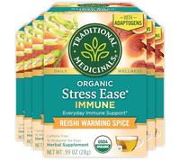 Traditional Medicinals Tè, Organico Stress Facilità Immune con Adaptogens, Supporto immunitario quotidiano, Reishi Warming Spice, 96 bustine di tè