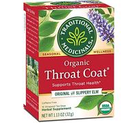 Traditional Medicinals Throat Coat Tea - 16 bustine di tè, confezione da 6 (l'immagine può variare)