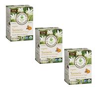 Traditional Medicinals Turmeric organico con tè al tè con miele e zenzero, supporta una risposta sana all'infezione, confezione da 3) - 48 bustine da tè totali