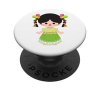 Traditional Mexican Doll - Maria Mazahua Lele with Handmade PopSockets PopGrip Adesivo