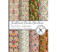 Traditional Nordic Christmas Scrapbook Paper Pack: 8.5 x 11 inches Single Sided Paper Prints 24 Pages for Scrapbooking, Decoupage, Photo Albums, Junk ... Cardmaking, and Paper Craft Supplies