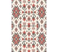 Traditional Palestinian Cross Stitch Pattern Notebook: Red Palestinian Inspired Embroidery Folk Textile Journal for Notes, Writing and Daily Use