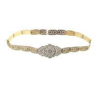 Tradizionale Cintura di Vita Russo Caucaso Costume Cintura di Cristallo Per Spettacoli Palcoscenici Elegante Cosplay Costume Cintura Cintura Etnico Culturale Accessorio, Rottami metallici, Taglia