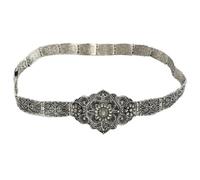 Tradizionale Cintura di Vita Russo Caucaso Costume Cintura di Cristallo Per Spettacoli Palcoscenici Elegante Cosplay Costume Cintura Cintura Etnico Culturale Accessorio, Argento anticato, Taglia unica