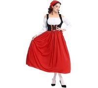 Tradizionale Dirndl Donna Vestito Grembiule retrò Costume Bavarese Gonna Moda Abiti Lunghi Sexy Abito da Taverna Elegante E Perfetto