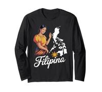Tradizionale Filippina Pride Woman Costume Heritage Culture Maglia a Manica
