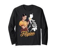 Tradizionale Filippina Pride Woman Costume Heritage Culture Maglia a Manica