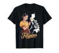 Tradizionale Filippina Pride Woman Costume Heritage Culture Maglietta