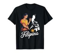 Tradizionale Filippina Pride Woman Costume Heritage Culture Maglietta