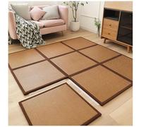 Tradizionale Materassino Tatami Giapponese, Design Pieghevole in Rattan Antiscivolo, Ideale per Dormire e Riposare Comodamente in Soggiorno, Sala Giochi o Camera da Letto.,3,6pcs