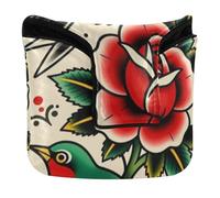Tradizionale stile tatuaggio rondini rosa mazza stile putter copertura magnetica per putter per uomini e donne in pelle PU