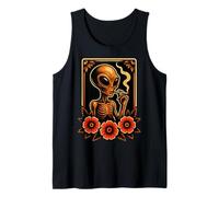 Tradizionale Tatuaggio Fumo Alieno Vintage Sci-Fi Art Canotta