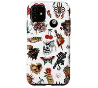 Tradizionale tatuaggio Old School Vintage Collage Mosaico Charm Custodia per iPhone 11