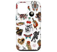 Tradizionale tatuaggio Old School Vintage Collage Mosaico Charm Custodia per iPhone 12/12 Pro