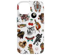 Tradizionale tatuaggio Old School Vintage Collage Mosaico Charm Custodia per iPhone 14