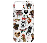 Tradizionale tatuaggio Old School Vintage Collage Mosaico Charm Custodia per iPhone 14 Plus