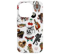 Tradizionale tatuaggio Old School Vintage Collage Mosaico Charm Custodia per iPhone 14 Pro