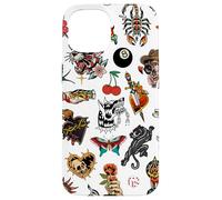 Tradizionale tatuaggio Old School Vintage Collage Mosaico Charm Custodia per iPhone 15