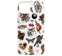 Tradizionale tatuaggio Old School Vintage Collage Mosaico Charm Custodia per iPhone 15 Plus
