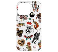 Tradizionale tatuaggio Old School Vintage Collage Mosaico Charm Custodia per iPhone 15 Pro Max