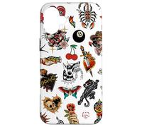 Tradizionale tatuaggio Old School Vintage Collage Mosaico Charm Custodia per iPhone 16 Plus