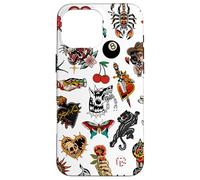 Tradizionale tatuaggio Old School Vintage Collage Mosaico Charm Custodia per iPhone 16 Pro Max