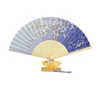 Tradizionale telaio in bambù Ventilatore portatile Floreali Cinesi Modello Pieghevole Matrimonio Danza Fotografia Puntelli Decorazioni per la casa Telaio in bambù Pieghevole in seta