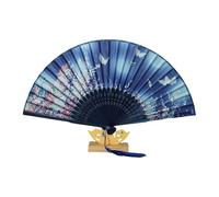 Tradizionale telaio in bambù Ventilatore portatile Floreali Cinesi Modello Pieghevole Matrimonio Danza Fotografia Puntelli Decorazioni per la casa Telaio in bambù Pieghevole in seta