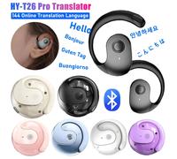 Traduttore HY-T26 Pro 144 lingue Auricolari per traduzione Intelligenza artificiale Dispositivo per traduttore di lingue portatile leggero