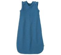 TRÄGER-Sacco nanna per neonati e bambini - 100% merino biologico TOG 1.7 - traspirante - unisex, misura 60 cm e 75 cm - sostenibile & equo - per estate e inverno - Made in Germany | blu tortora taglia
