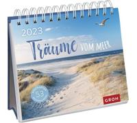 Träume vom Meer 2023: Wochenkalender zum Aufstellen, Tischkalender mit Spiralbi