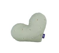 Träumeland GmbH Cuscino a forma di cuore Fiore, verde, 38 x 30 x 12 cm