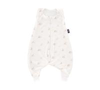 TräUMELAND - Sacco nanna con piedi, 0,5 TOG Hophop Bunny, colore beige, pigiama estivo, leggero e traspirante, certificato Öko-Tex 100