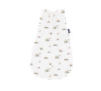 TräUMELAND Sacco nanna estivo Baby Little Farm verde, 0,5 TOG, leggero e traspirante, in 100% cotone, per calde notti estive, certificato Öko-Tex 100, privo di sostanze nocive e delicato sulla pelle