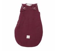 TräUMELAND Sacco nanna in mussola rosso frutti di bosco, traspirante, leggero e delicato sulla pelle, per tutto l'anno con ventilazione integrata, certificato Öko-Tex 100