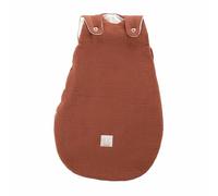 TräUMELAND Sacco nanna in mussola terracotta, traspirante, leggero e delicato sulla pelle, per tutto l'anno con ventilazione integrata, certificato Öko-Tex 100