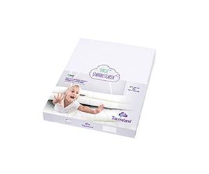 Träumeland TT04007 Tencel - Lenzuolo con angoli elasticizzati, 90 x 200 cm, garantisce un clima particolarmente asciutto e sano, eccellente elasticità e buona elasticità, colore: bianco, 200 g