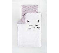 Träumeland TT18202 - Biancheria da letto con gatto, 100 x 135 + 40 x 60 cm, multicolore