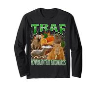 TRAF ora legge indietro quel divertente meme Capybara Bootleg Y2K Maglia a Manica