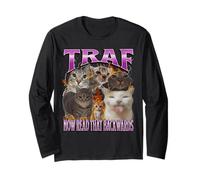TRAF ora leggi quel divertente gatto meme Bootleg all"indietro Maglia a Manica