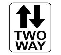 Traffic Control Two Way Arrows Keep Left Right Metal Sign 12x8 Inches