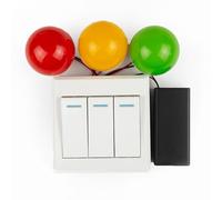 Traffic Light Switch Activity Board for Seniors, Wooden Fidget Panel with Toggle and Push Buttons, Fine Motor Skills and Hand-Eye Coordination