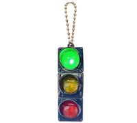Traffic Signal Keychain - Zinc Alloy 10x3x2cm, Car Keychains Backpack Pendant Light Model | Creative Pedestrian LED Holder For New Driver Women Men Students In School Travel And Daily Life Use