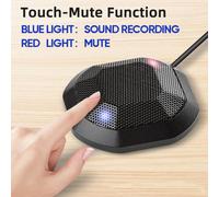 Tragbares USB-Mikrofon mit 3 m Reichweite für optimale Schallaufnahme und Touch-Stummschaltung