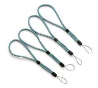 trage.band® Cinturino da polso corto regolabile con moschettone, nero-blu