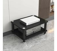 TRAGLO Mobile Hifi, Supporto HIFI A 2/3/4 Ripiani con Angoli Arrotondati, Mobiletto per Apparecchiature Audio, Lettore CD, Giradischi, Ricevitore, per La Casa(Nero,2 Tier)