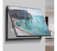 TRAGLO Quadro elettrico decorativo dipinto a mano Pannello interruttore nascosto Coperchio scatola fusibili Telaio PS Pannello elettrico a parete Decorazione per interni domestici(Style 1,45x35CM(17.7