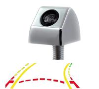 Traiettoria dinamica intelligente per auto, guida di movimento, linea di parcheggio, retromarcia, retromarcia, adatta per monitor DVD, telecamera per visione notturna (colore: nero) (cromato)