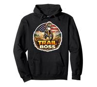 Trail Boss - Motocross Americano da Cross Felpa con Cappuccio